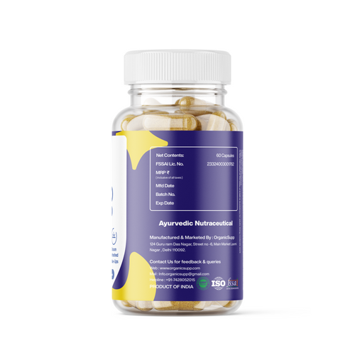 OrganicSupp Deep Sleep Support Capsules - Ayurvedic Relaxation & Sleep Wellness Formula with Ashwagandha & Brahmi | 60 Capsules