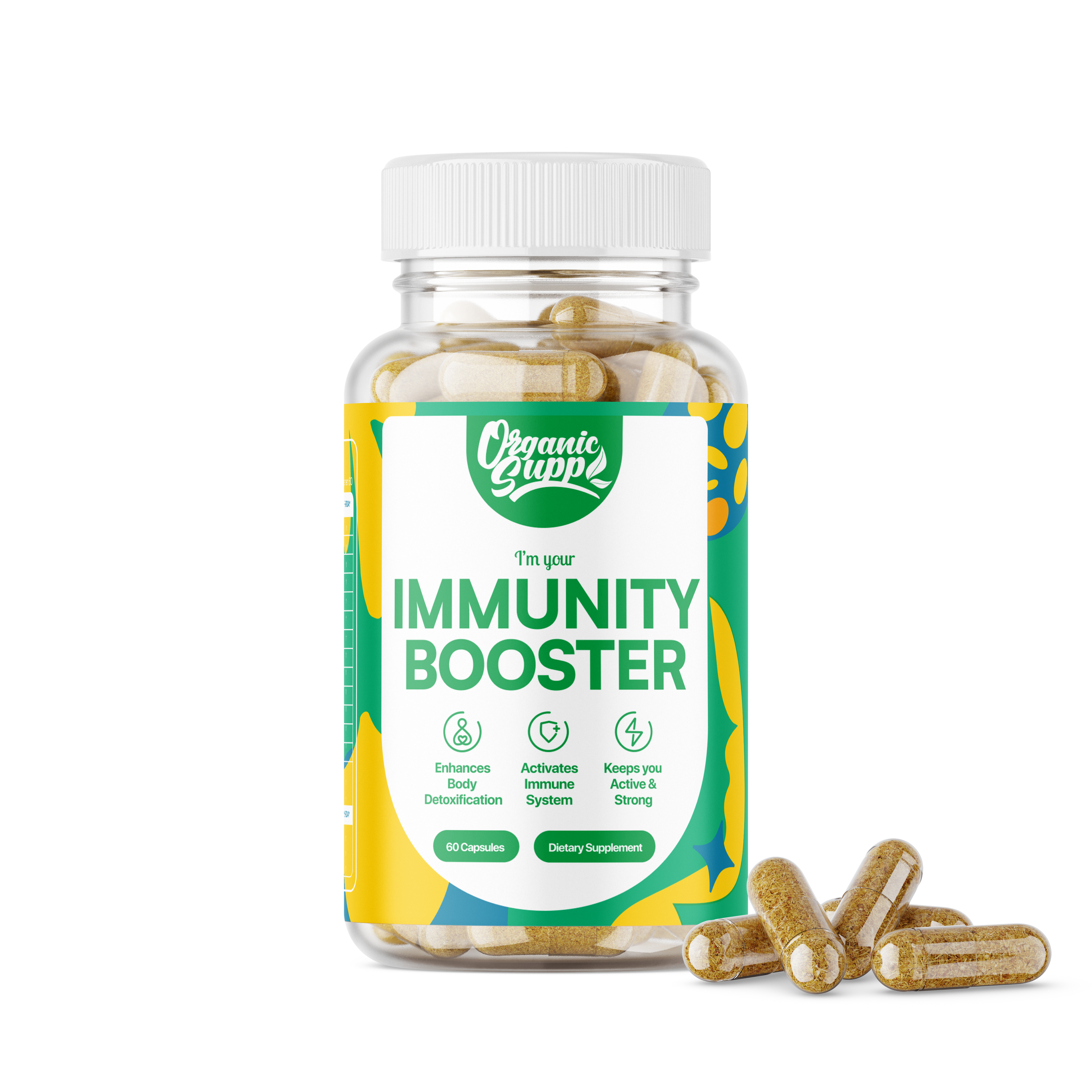 OrganicSupp Immunity Support Capsules - Ayurvedic Herbal Formula with Ashwagandha, Giloy & Amla | Daily Immune Wellness | 60 Capsules