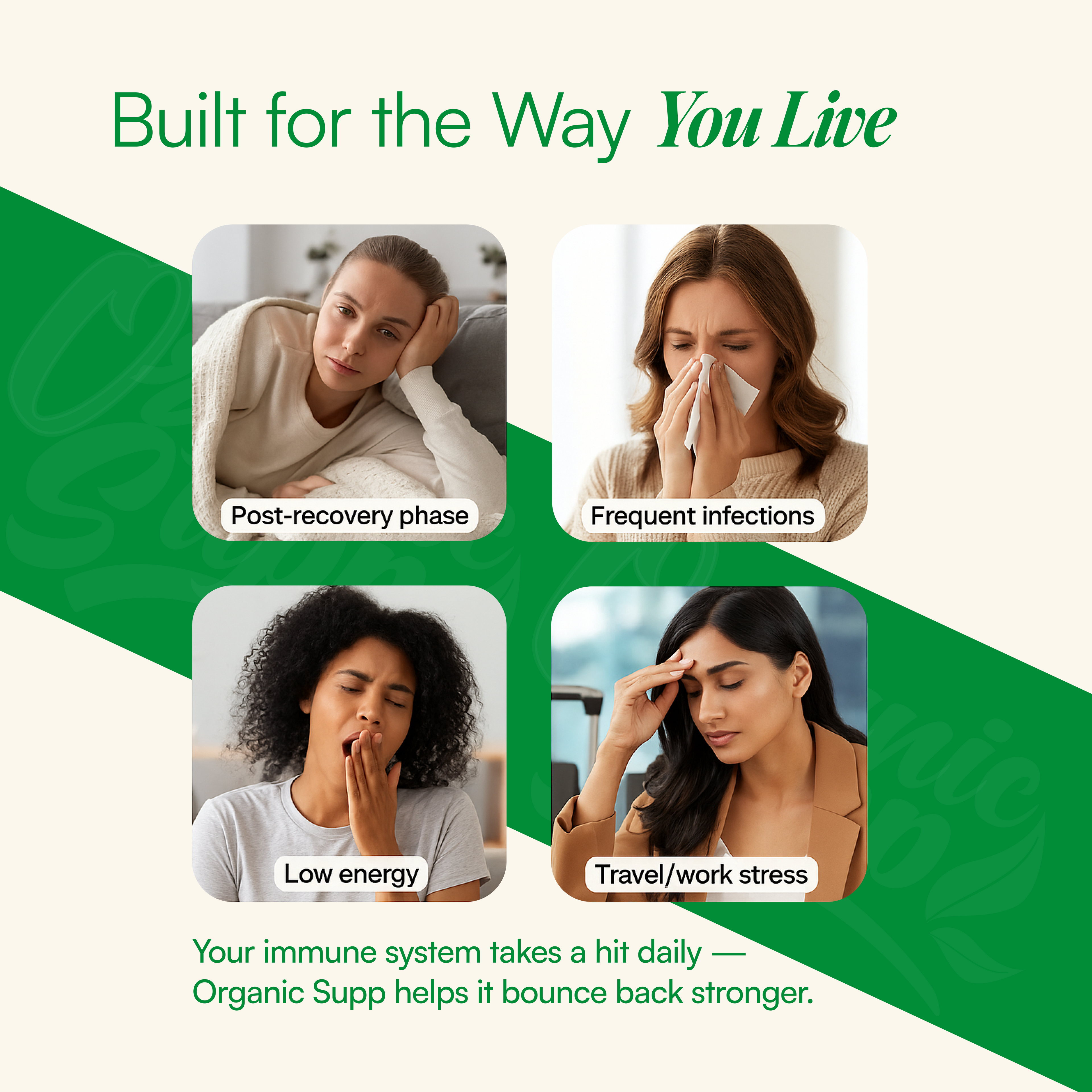 OrganicSupp Immunity Support Capsules - Ayurvedic Herbal Formula with Ashwagandha, Giloy & Amla | Daily Immune Wellness | 60 Capsules